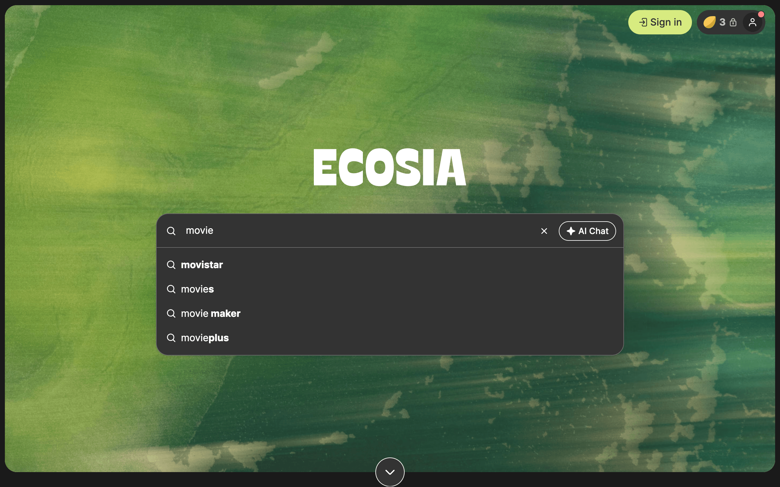 Auto-generated search on Ecosia.